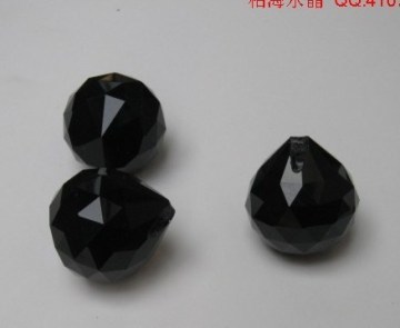 15-40 mm Jet black chandelier ball crystal prism pendant for strand garlands