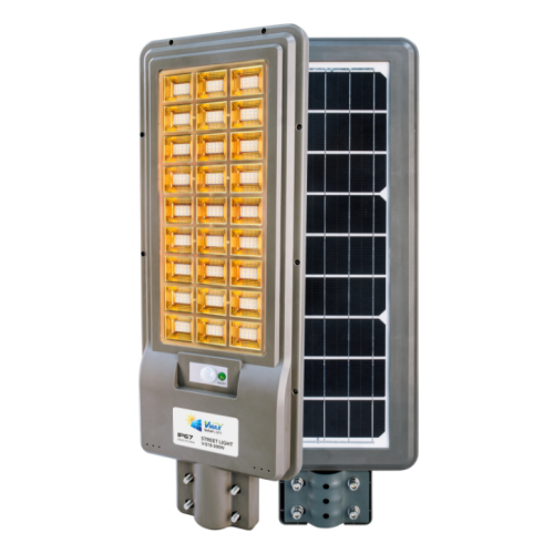 Integrated solar light for road lighting