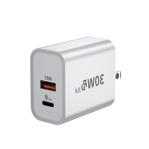 30W QC+PD Charger CE Certed 2 Ports