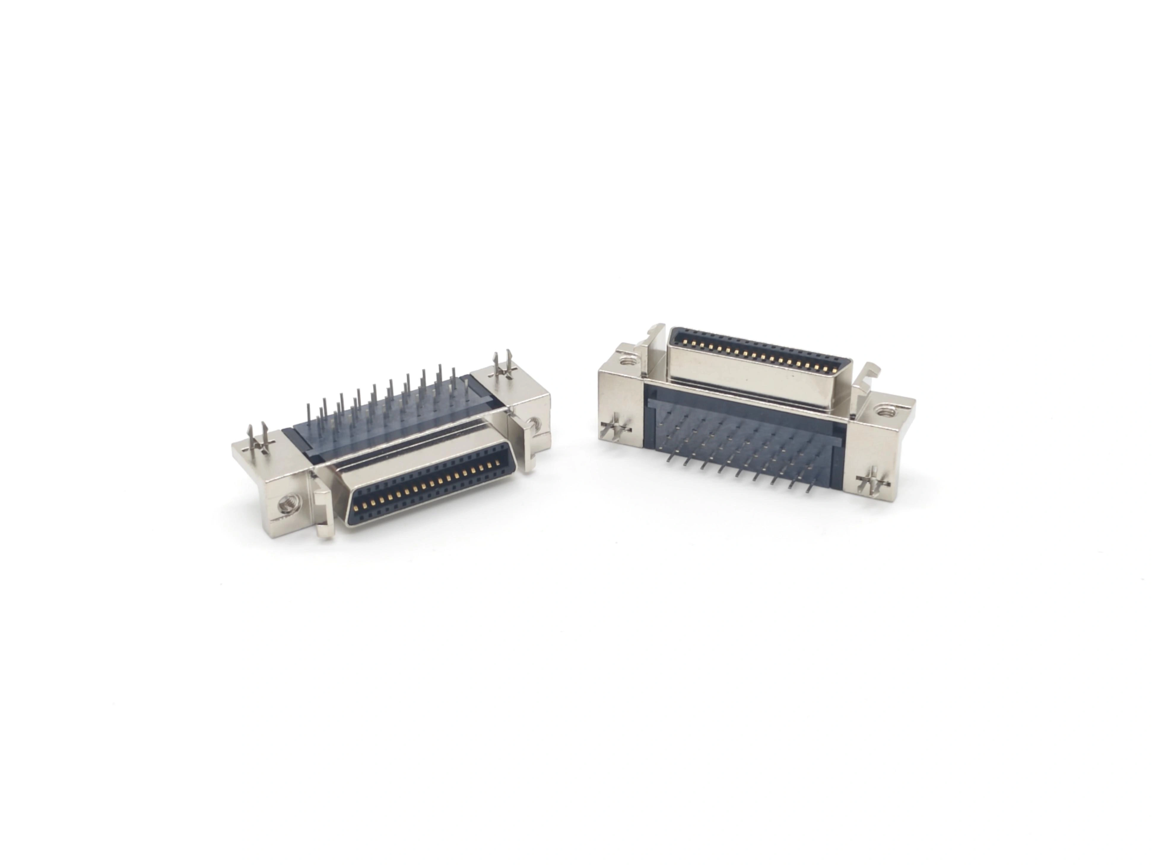 SCSI Female Right-Angle Zinc Alloy Through-Hole 36P with Barbs China ...