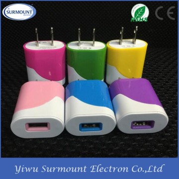 5V1A USB unique designed foldable wall charger universal for cell phone