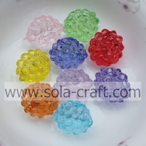 Wholesale Beautiful Clear Acrylic Strawberry Round Beads