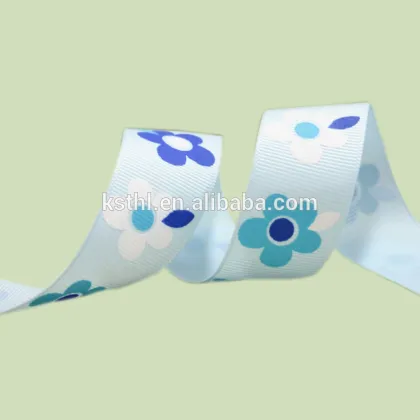 Five-petaled Flowers Custom Print Ribbon Wholesale