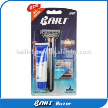 Removable Hotel Man Shaving Blade Razor With Natural Shaving Cream