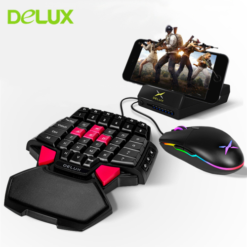 Gaming Keyboard Mouse Combo Delux T9 Wired One Hand PC Gamer Computer Keybord M625 A305 RGB Backlit 4000 DPI Game Mouse Kit Set