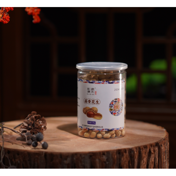 300g de amendoim com alho em lata