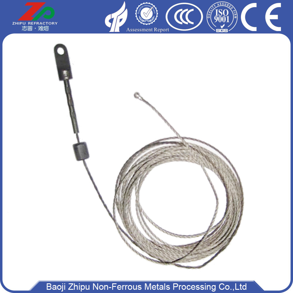 Tungsten lifting rope for vacuum furnace