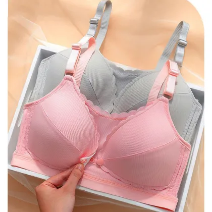 Hands-Free Breastfeeding Bra for Pregnant Women - Wirefree and Breathable Nursing Bra