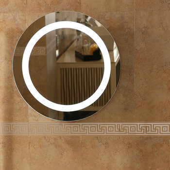 LED Backlit Glass Round Hotel Illuminated LED bathroom mirror