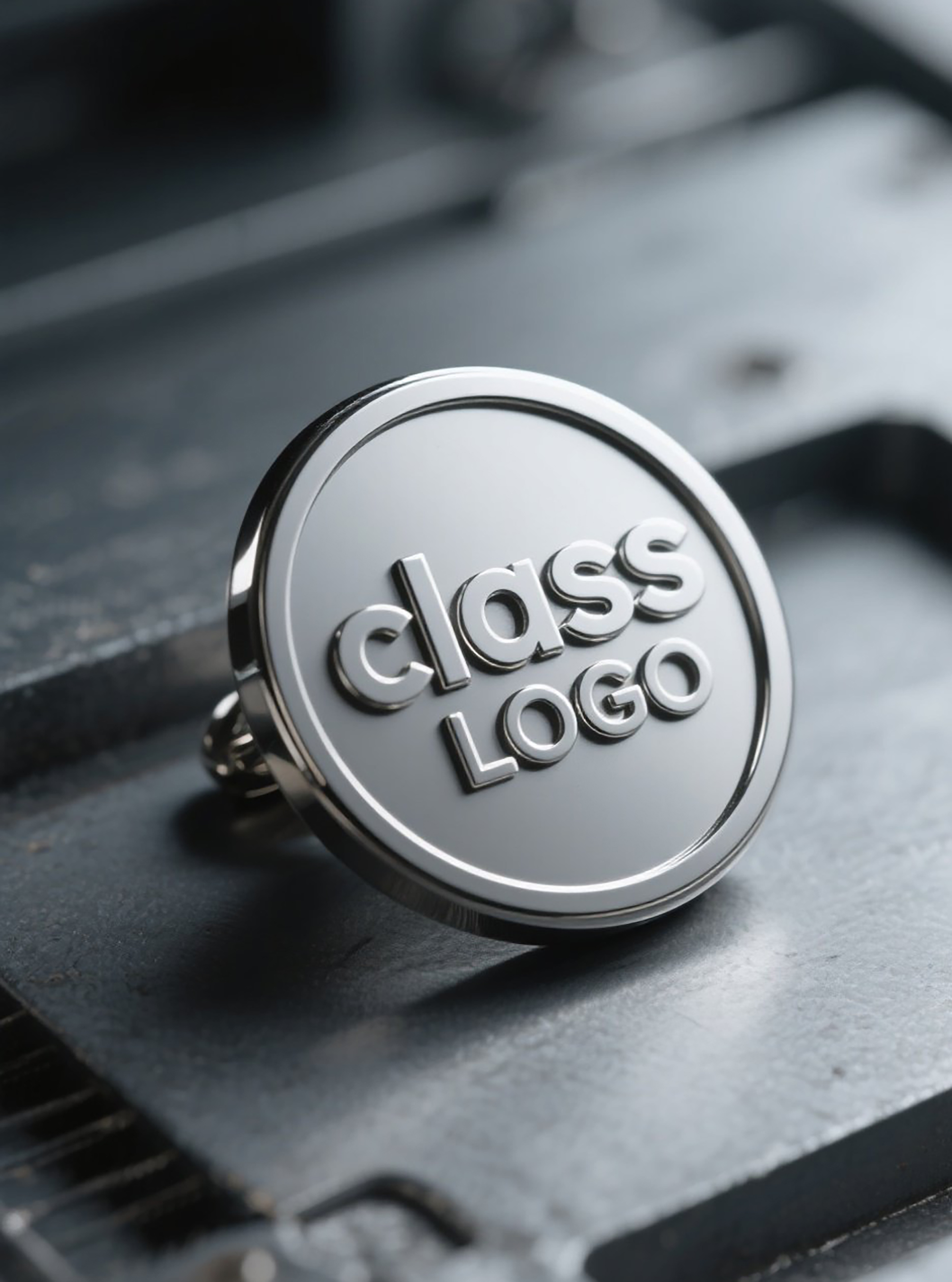 Metal class magnetic pin customizable logo
