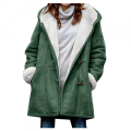 Invierno cálido sherpa forrado chaquetas para mujeres