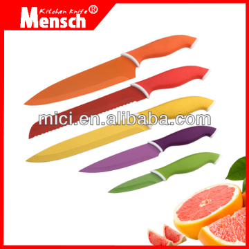5pcs colorful non-stick chef knife set