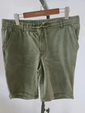 cotton twill elastic waist with tie mens shorts