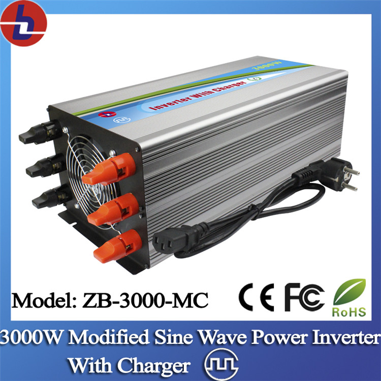 3000W 48V DC to 110V/220V AC Modified Sine Wave Power Inverter with Charger