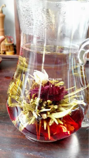 Roselle rose blooming tea