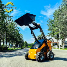 Mini 380kg Wheel Skid Steer Loader For Construction