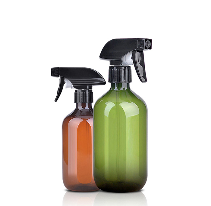 Factory Groothandel Plastic Trigger Home Reiniging 300 ml 500 ml groene bruine spray huisdierfles