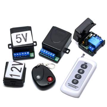 Interrupteur sans fil à distance de télécommande RF 433MHz pour récepteur de relais 1V 1CH DC 5V / 12V et émetteur 2CH - verrouillage électromagnétique de porte