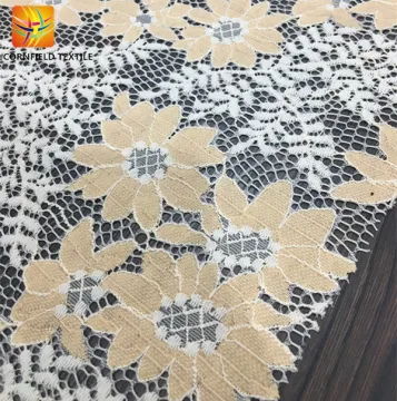 Newest Products 100% Polyester Embroidery Lace Fabric