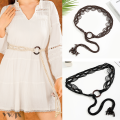 Bohemian Woven Belt with Ring Tassels for Women