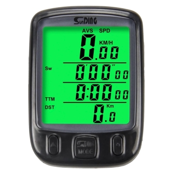 Bike Digital Speedometer with Backlight LCD Display, Odometer, Stopwatch, and Water-resistant