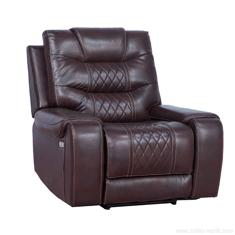 Air Leather Power Single Recliner Rocker Sofa Chair