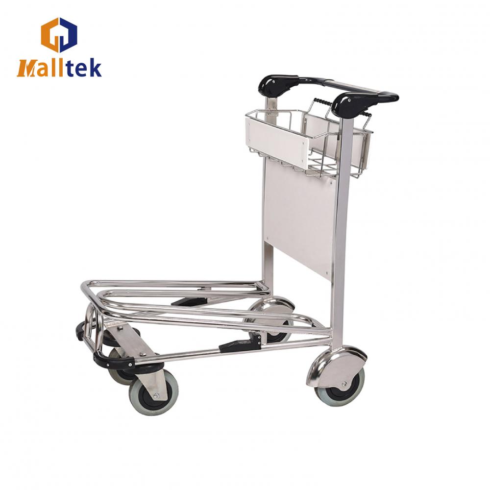 Load 250KG Stainless Steel Airport Trolley With Brakes