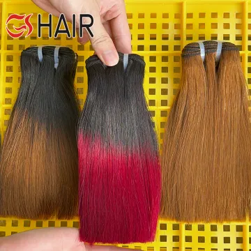 GS Double Drawn Vietnam Hair Highlight Color Bone Straight Weave Mixed #P4/27 Piano Color Bundles