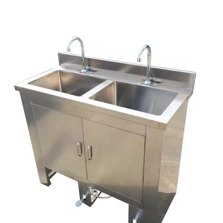 Operating Room Sink Stainless Steel Hospital Foot Control Sensor Hand Washing Sinks