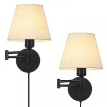 Dimmable Wall Lamp with Fabric Shade