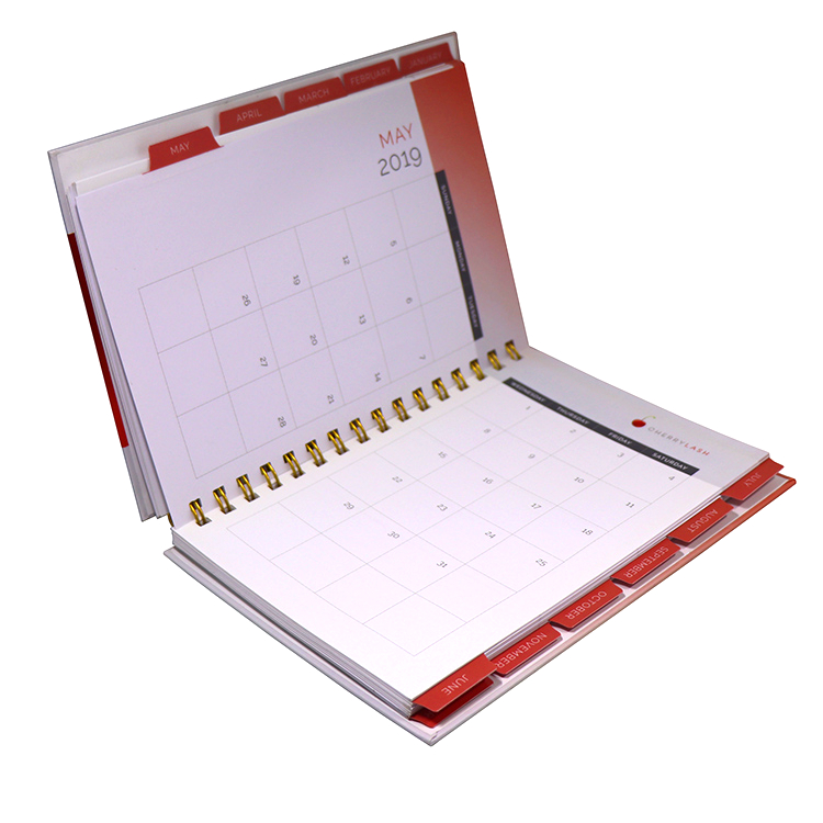 Custom High Quality 6 Ring Binder Full Color Weekly Diary Planner Notebook Gift Set Printing