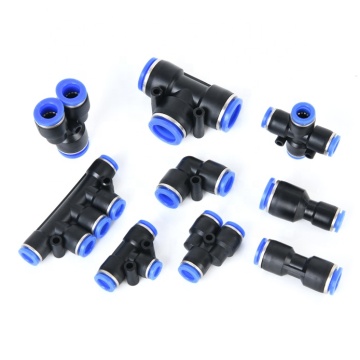 Pneumatic Fittings: Straight PU Unions - Sizes PU4-PU14, including PU6-1/4 & PU10-3/8