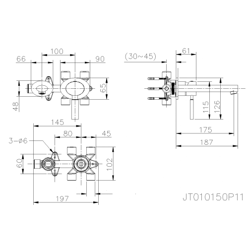 Wall Mounted Single Handle Faucet Oval One Handle Concealed Basin Tap ○ Supplier