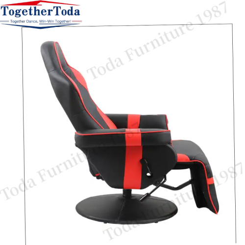 Leather leg bracket and cup bracket gaming chair
