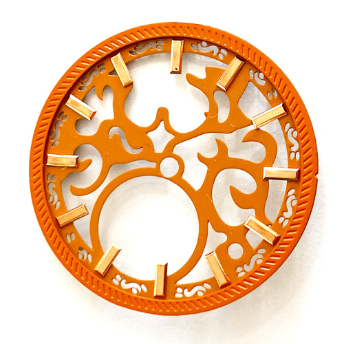 Polished Hour Marker Skeleton Messing Watch Dial Custom