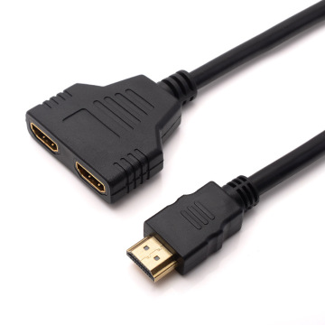 Cavo splitter HDMI da 1 in 2-out-1 porte da maschio a 2 femmine