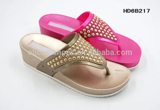 2017 woman Wedge heel fashion PCU sandal