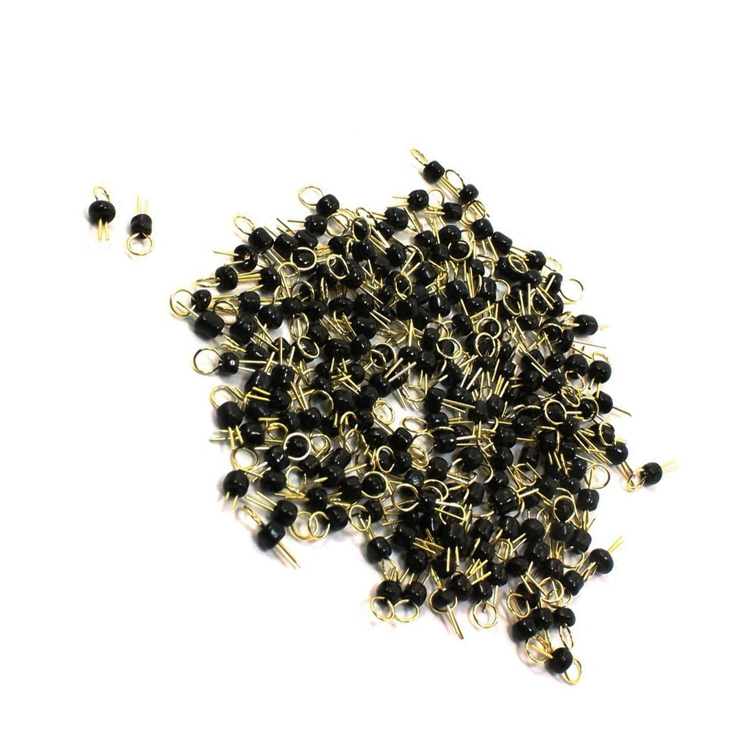 SZS Hot 200Pcs Black Gold Tone Soldering PCB Board Breadboard Test Point Pin