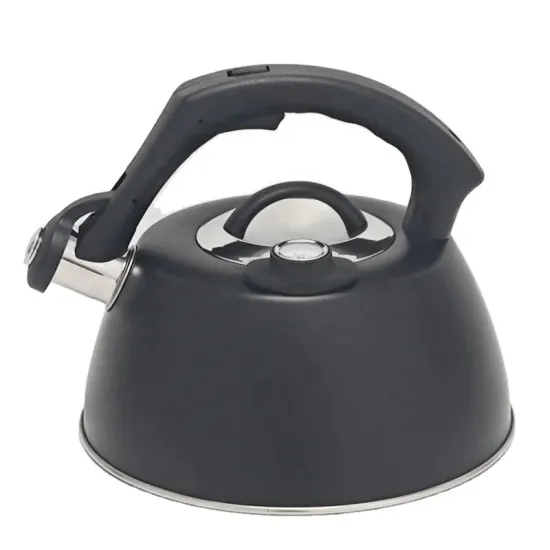 Stainless Steel 304/201 Whistling Kettle with Capsule Bottom and Thermometer