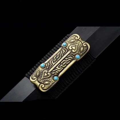 Refined Steel Qingyun Sword Elegant Edition Brass Retro Accessories Solid Wood Handmade Handle