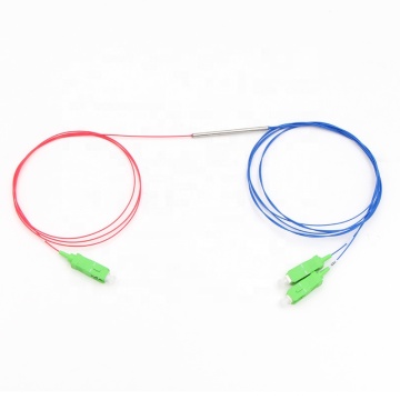 FTTH Coupler Splitter 1x2 SM Mini Fiber Optic FBT Splitter for 0.9mm/2.0mm/3.0mm Cable