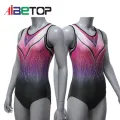 Sublimation niñas impresas gimnasia sin mangas leotardas