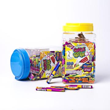Tattoo Sticker Gum Stick Box - Packaged Bubble Gum for Adults and Children