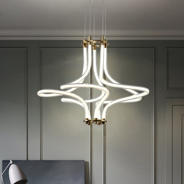 Modern Aluminum Brass Luxury LED Chandelier Lights