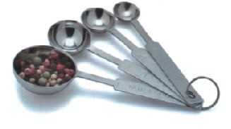 Measursing scoops, set of 4pcs, s/s