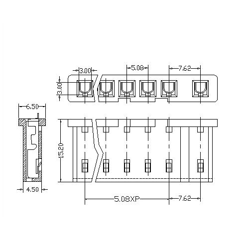 AT258F-5.08XXX-A Plug-in Terminal Block Pitch5.08 