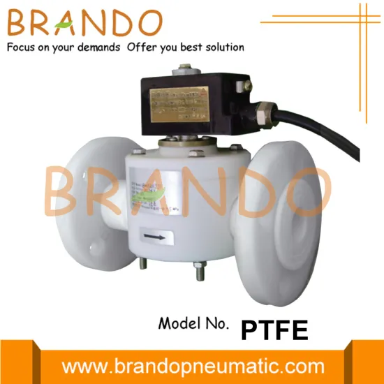 1'' Flanged PTFE Body Corrosion Resistant Solenoid Valve