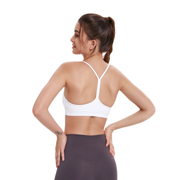 Soutien-gorge de yoga sport ultra doux de couleur unie