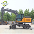 15 Ton Diesel Wheel Excavator with Kubota Engine