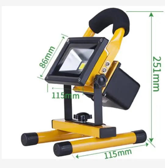Portable 10watt rechargeable led flood light
